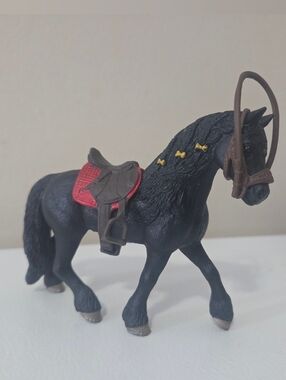 Schleich Frisian Mare figurine With Saddle And Harness
